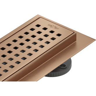 Mexen Flat 360° M08 lineárny otočný odtok 50 cm, kartáčovaná meď - 1C25050-40