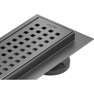 Lineárny odtok Mexen Flat M08 50 cm, kartáčovaný, sivý - 1E25050-15