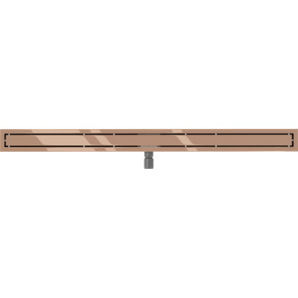 Mexen Flat M13 lineárny žľab 2v1 120 cm, ružové zlato - 1610120