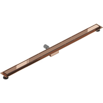 Mexen Flat M13 lineárny žľab 2v1 140 cm, ružové zlato - 1610140