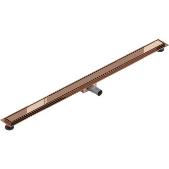 Mexen Flat M13 lineárny žľab 2v1 160 cm, ružové zlato - 1610160