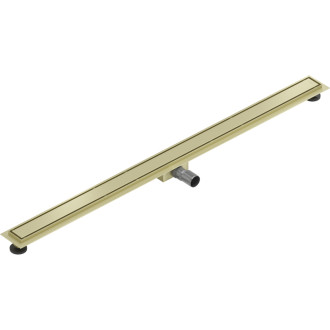 Mexen Flat M13 lineárny žľab 2v1 160 cm, kartáčované zlato - 1A10160