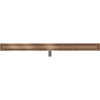 Mexen Flat M13 lineárny žľab 2v1 140 cm, kartáčovaná meď - 1C10140