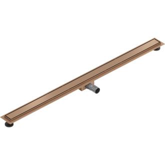 Mexen Flat M13 lineárny žľab 2v1 160 cm, kartáčovaná meď - 1C10160