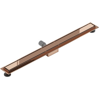 Mexen Flat M13 lineárny žľab 2v1 90 cm, ružové zlato - 1610090-15