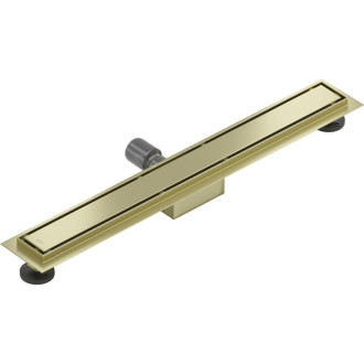 Mexen Flat M13 lineárny žľab 2v1 50 cm, kartáčované zlato - 1A10050-15