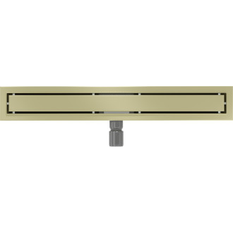 Lineárny žľab Mexen Flat M13 2v1 70 cm, kartáčované zlato - 1A10070-15