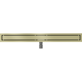 Mexen Flat M13 lineárny žľab 2v1 100 cm, kartáčované zlato - 1A10100-15