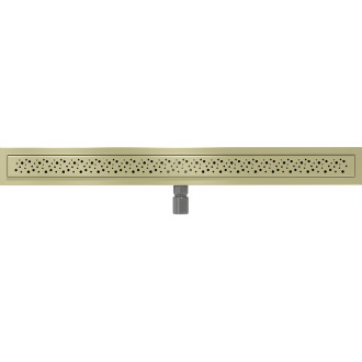 Mexen Flat M12 lineárny žľab 80 cm, kartáčované zlato - 1A21080-15