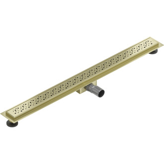 Mexen Flat M12 lineárny žľab 80 cm, kartáčované zlato - 1A21080-15