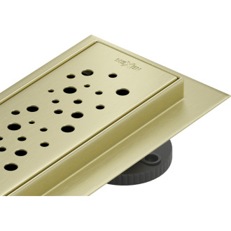 Mexen Flat M12 lineárny žľab 90 cm, kartáčované zlato - 1A21090-15
