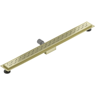 Mexen Flat M12 lineárny žľab 90 cm, kartáčované zlato - 1A21090-15