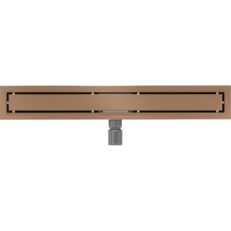 Mexen Flat M13 lineárny žľab 2v1 70 cm, kartáčovaná meď - 1C10070-15