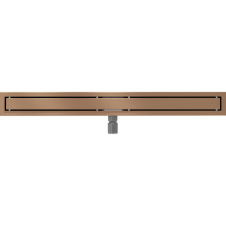 Mexen Flat M13 lineárny žľab 2v1 100 cm, kartáčovaná meď - 1C10100-15