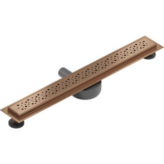 Mexen Flat 360° otočný lineárny odtok M12 50 cm, kartáčovaná meď - 1C21050-40