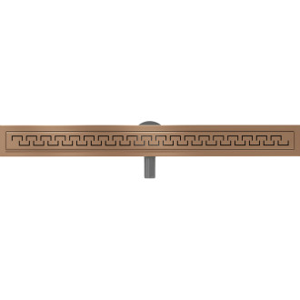 Mexen Flat 360° otočný lineárny odtok M15 80 cm, kartáčovaná meď - 1C24080-40