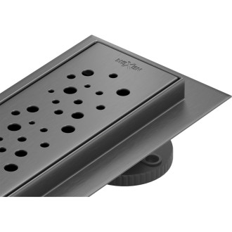 Lineárny odtok Mexen Flat M12 50 cm, kartáčovaný, sivý - 1E21050-15