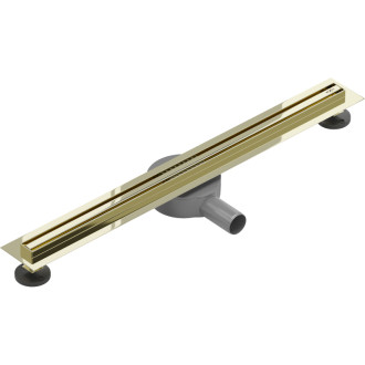 Mexen Flat 360° Slim lineárny otočný odtok 50 cm, zlatý - 1541050