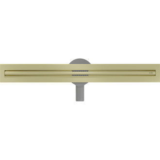 Mexen Flat 360° Slim lineárny otočný odtok 60 cm, kartáčované zlato - 1A41060