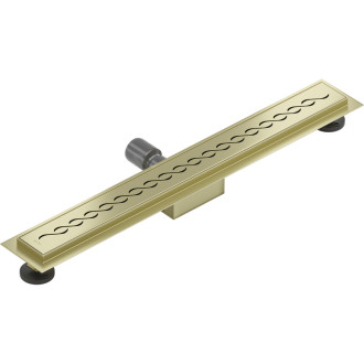 Mexen Flat M18 lineárny žľab 50 cm, kartáčované zlato - 1A23050-15