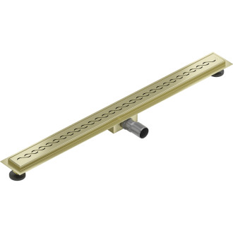 Mexen Flat M18 lineárny žľab 90 cm, kartáčované zlato - 1A23090-15
