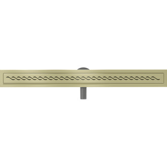 Mexen Flat 360° otočný lineárny odtok M18 80 cm, kartáčované zlato - 1A23080-40