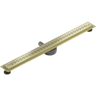 Mexen Flat 360° otočný lineárny odtok M18 90 cm, kartáčované zlato - 1A23090-40