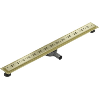 Mexen Flat 360° otočný lineárny odtok M18 90 cm, kartáčované zlato - 1A23090-40