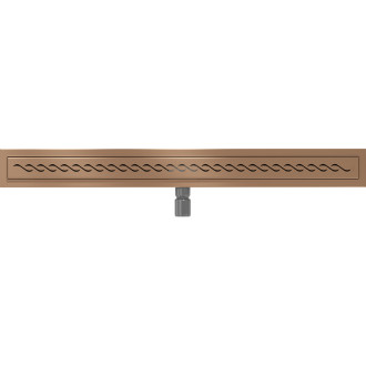 Mexen Flat M18 lineárny žľab 90 cm, kartáčovaná meď - 1C23090-15