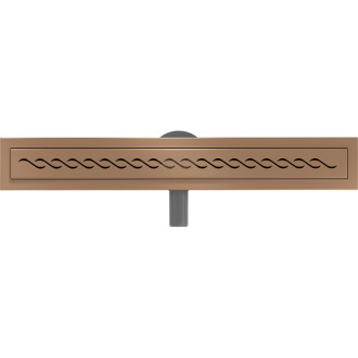 Mexen Flat 360° otočný lineárny odtok M18 70 cm, kartáčovaná meď - 1C23070-40