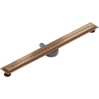 Mexen Flat 360° otočný lineárny odtok M18 90 cm, kartáčovaná meď - 1C23090-40