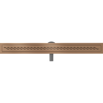 Mexen Flat 360° otočný lineárny odtok M18 100 cm, kartáčovaná meď - 1C23100-40