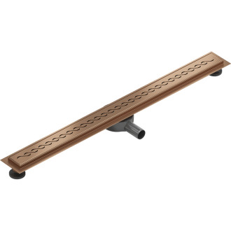 Mexen Flat 360° otočný lineárny odtok M18 100 cm, kartáčovaná meď - 1C23100-40