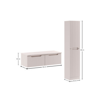Comad SET-NOC B CASHMERE 100CM 1S HCLB Kúpeľňová zostava 100 cm