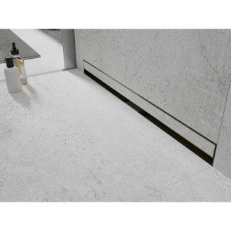 Mexen Flat Wall lineárny stenový odtok 2v1 50 cm, zlatý - 1530050
