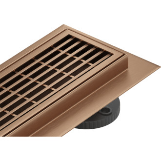 Mexen Flat M33 lineárny žľab 80 cm, kartáčovaná meď - 1C33080-15