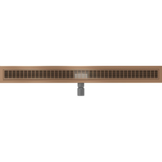 Mexen Flat M33 lineárny žľab 100 cm, kartáčovaná meď - 1C33100-15