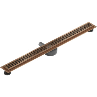 Mexen Flat 360° M33 lineárny otočný odtok 80 cm, kartáčovaná meď - 1C33080-40