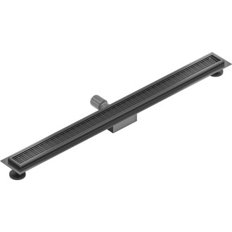 Lineárny odtok Mexen Flat M33 80 cm, kartáčovaný, sivý - 1E33080-15
