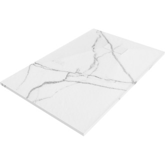 Obdĺžniková sprchová vanička Mexen Hugo SMC 110 x 90 cm, biely kameň - 42159011