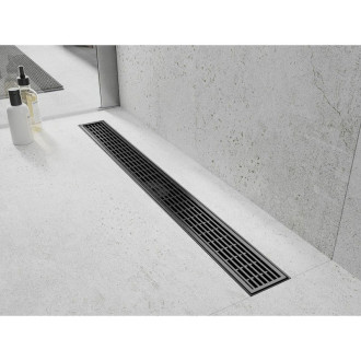 Kryt Mexen Flat M33 pre lineárny žľab 70 cm, kartáčovaný, pištoľovo sivý - 1E33070