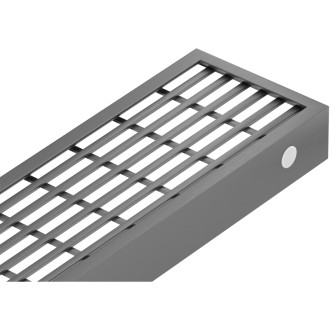 Kryt Mexen Flat M33 pre lineárny žľab 80 cm, kartáčovaný, pištoľovo sivý - 1E33080