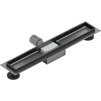 Teleso lineárneho odtoku Mexen Flat 50 cm, kartáčovaná farba pištole gray - 1E15050