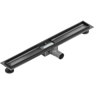 Teleso lineárneho odtoku Mexen Flat 80 cm, kartáčovaná farba pištole gray - 1E15080