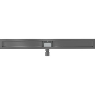 Teleso lineárneho odtoku Mexen Flat 90 cm, kartáčovaná farba pištole gray - 1E15090