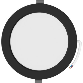 Zapustené LED stropné svietidlo Mexen LDRR, priemer 17 cm, 12 W, studená teplota - 6500 K, 960 lm, čierna - L210-017-1265-70