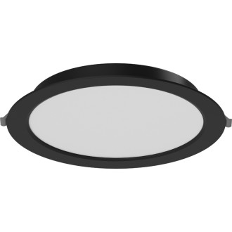 Zapustené LED stropné svietidlo Mexen LDRR, priemer 22 cm, 18 W, studená teplota - 6500 K, 1440 lm, čierna - L210-022-1865-70