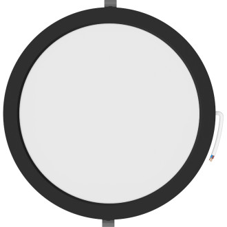 Zapustené LED stropné svietidlo Mexen LDRR, priemer 30 cm, 24 W, studená teplota - 6500 K, 1920 lm, čierna - L210-030-2465-70