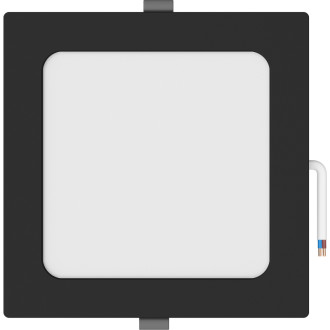 Zapustené LED stropné svietidlo Mexen LDRR 17 x 17 cm, 12 W, studená teplota - 6500 K, 780 lm, čierna - L211-017-1265-70