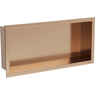 Zapustená polica Mexen X-Wall-R s prírubou 45 x 20 cm, kartáčovaná meď - 19C0452010
